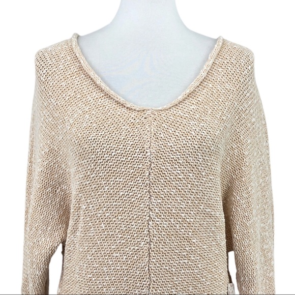 Free People Ivory Bright Lights V-Neck Sweater - Picture 3 of 8
